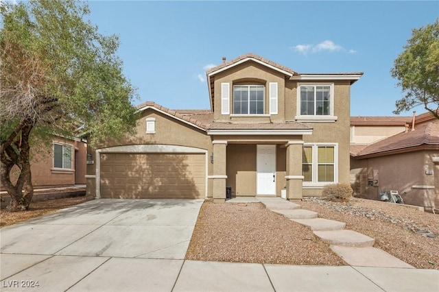 front facade featuring a garage