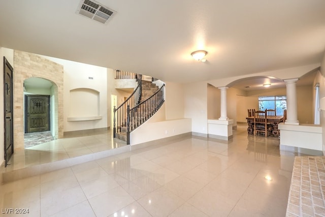 view of tiled spare room