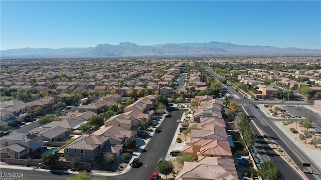 bird's eye view featuring a mountain view