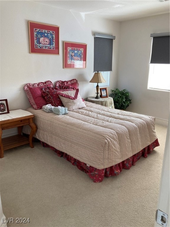 view of carpeted bedroom