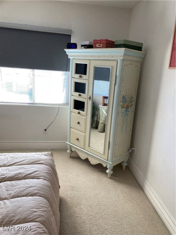 view of carpeted bedroom