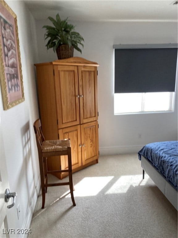 view of carpeted bedroom