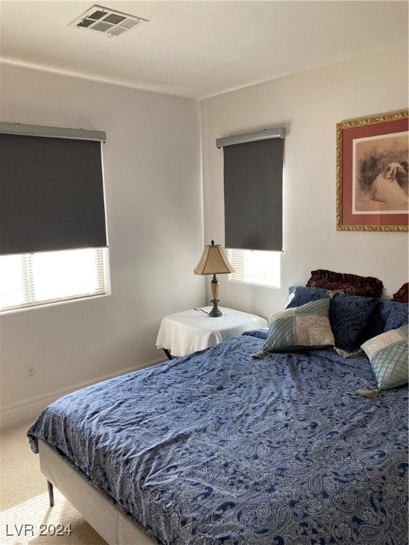 bedroom with carpet floors