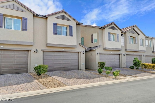 view of property with a garage