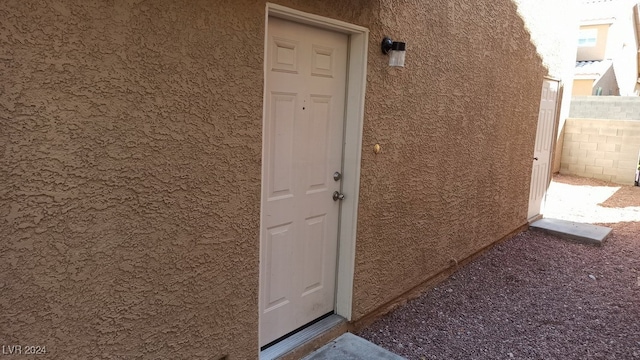 view of doorway to property