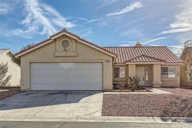 view of front of home featuring a garage