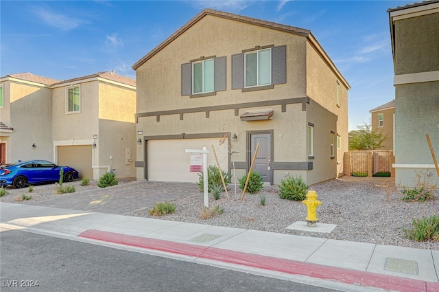 view of front of house featuring a garage