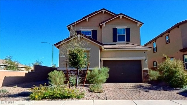 view of front facade with a garage