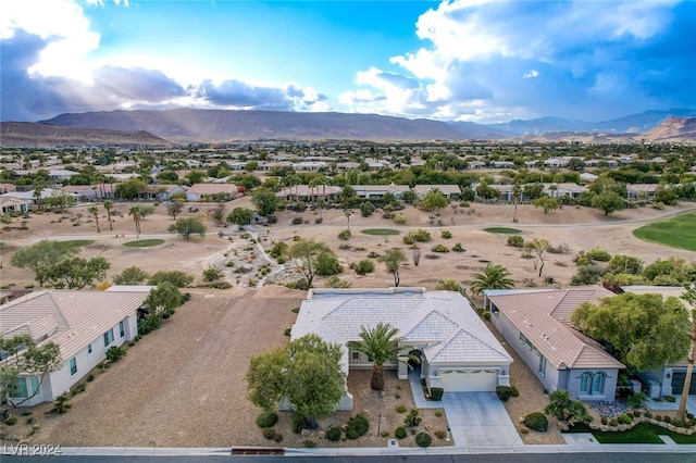 aerial view featuring a mountain view