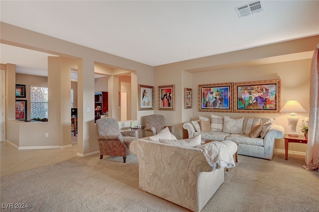 view of carpeted living room