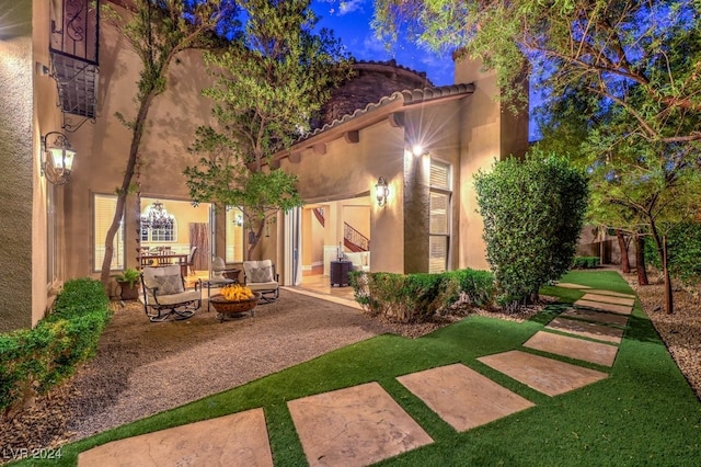 exterior space featuring a patio area and cooling unit