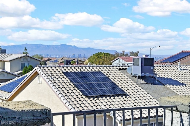 exterior details featuring a mountain view