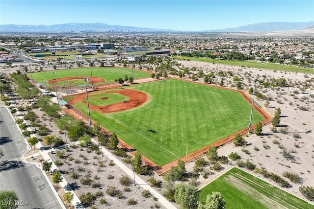 aerial view featuring a mountain view