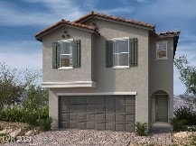 mediterranean / spanish-style house featuring a garage