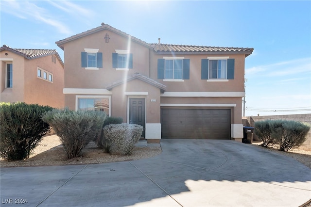 view of front of house featuring a garage