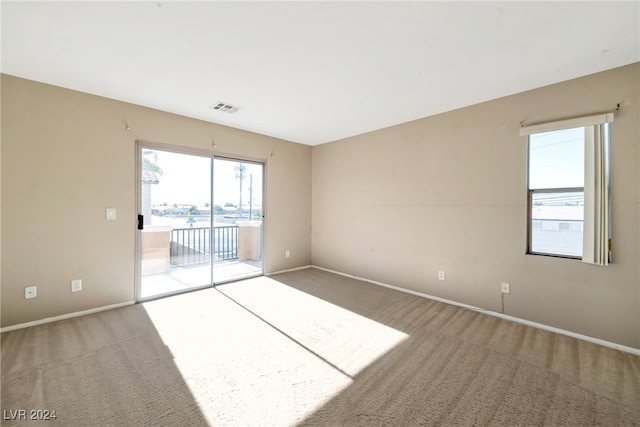 view of carpeted empty room