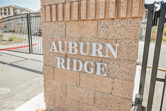 view of community sign