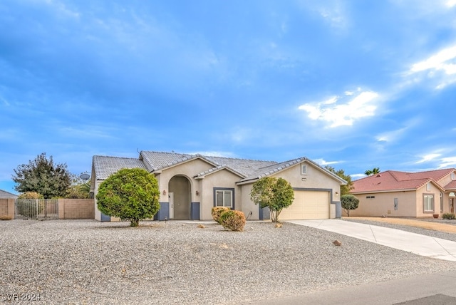 view of front of home featuring a garage