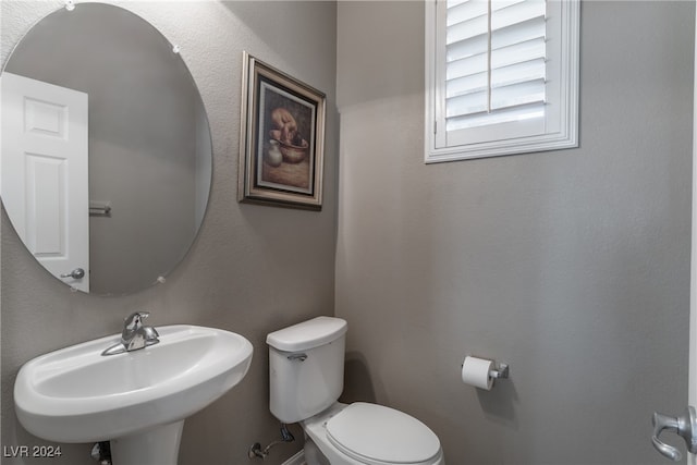 bathroom featuring sink and toilet