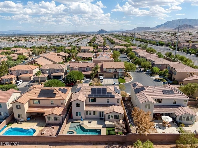 bird's eye view featuring a mountain view