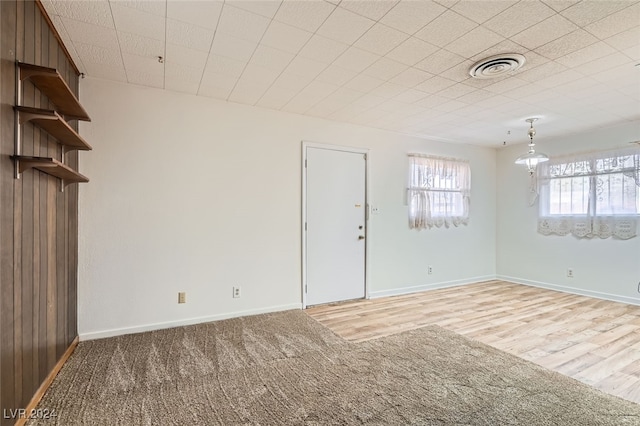 empty room featuring light wood-type flooring