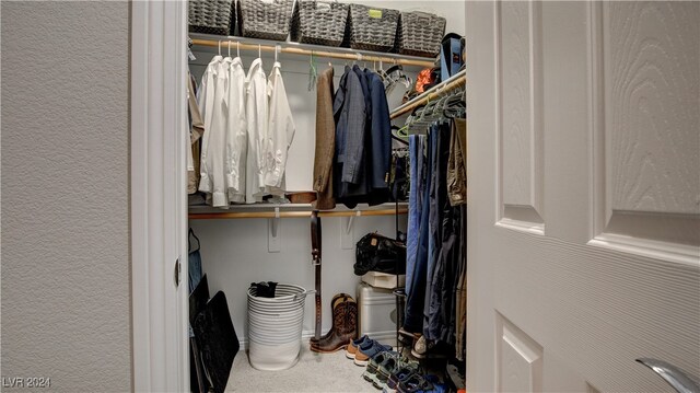 view of walk in closet