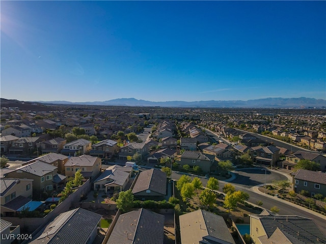 aerial view featuring a mountain view