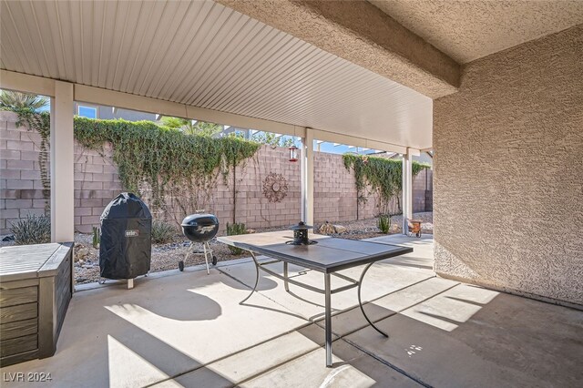 view of patio featuring grilling area