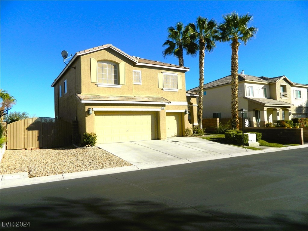 view of property with a garage