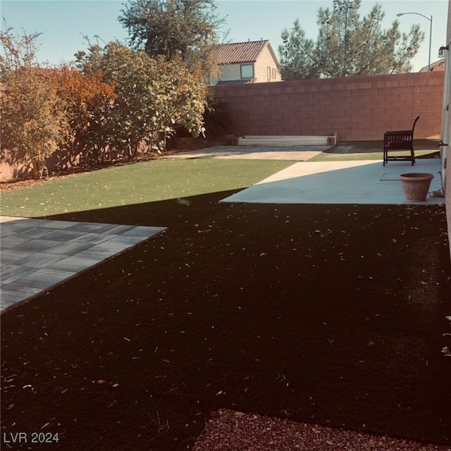 view of yard featuring a patio