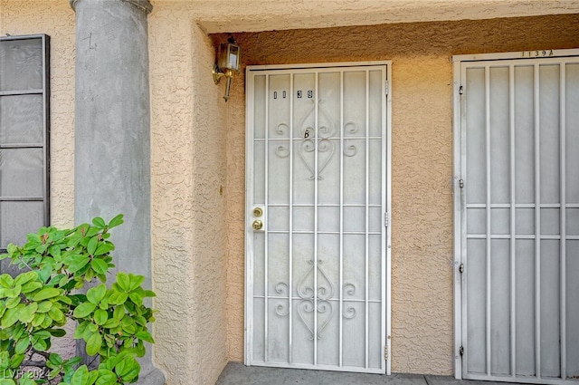 view of doorway to property