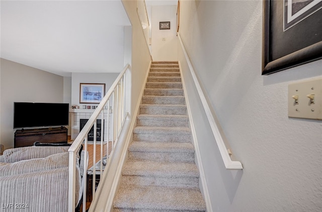 stairs with carpet