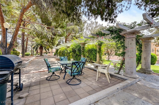 view of patio / terrace with area for grilling