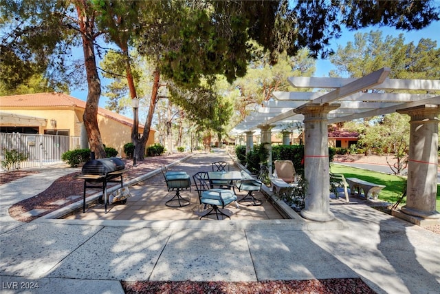 view of patio / terrace with a pergola