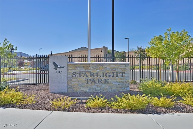 view of community sign