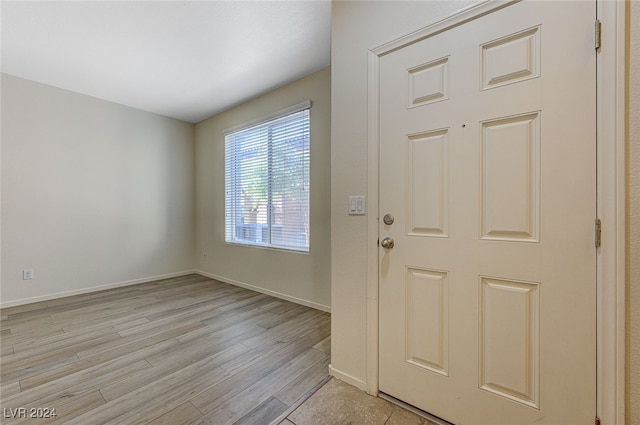 foyer featuring light hardwood / wood-style floors