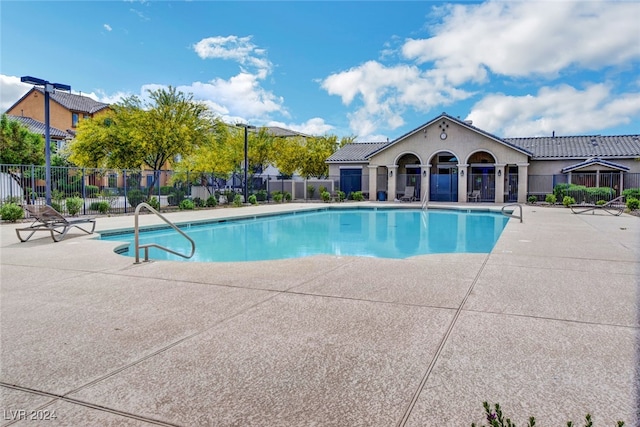 view of pool with a patio