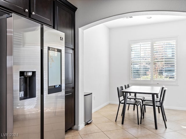 view of tiled dining room