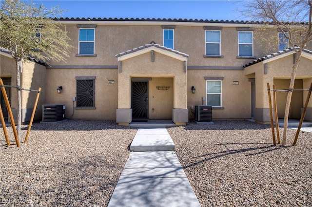 view of front of home with central AC unit