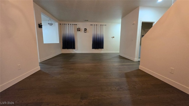 hall featuring dark hardwood / wood-style flooring