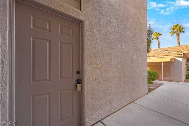 view of doorway to property