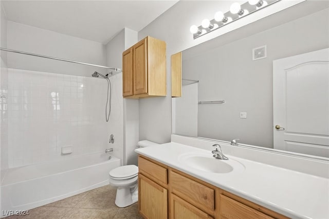 700 Carnegie St Unit 1512, Henderson, NV 89052 - full bathroom with toilet, vanity, shower / tub combination, and tile patterned floors