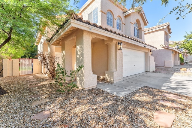 view of front of home featuring a garage