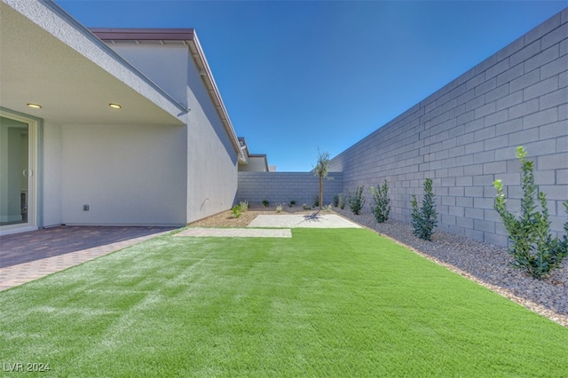 view of yard with a patio