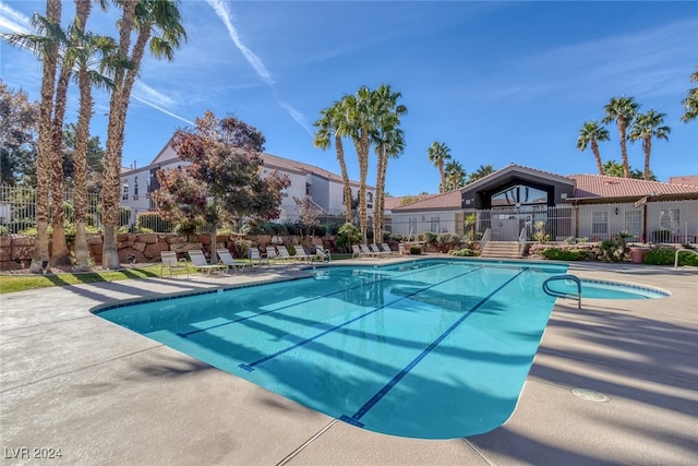 view of pool with a patio area