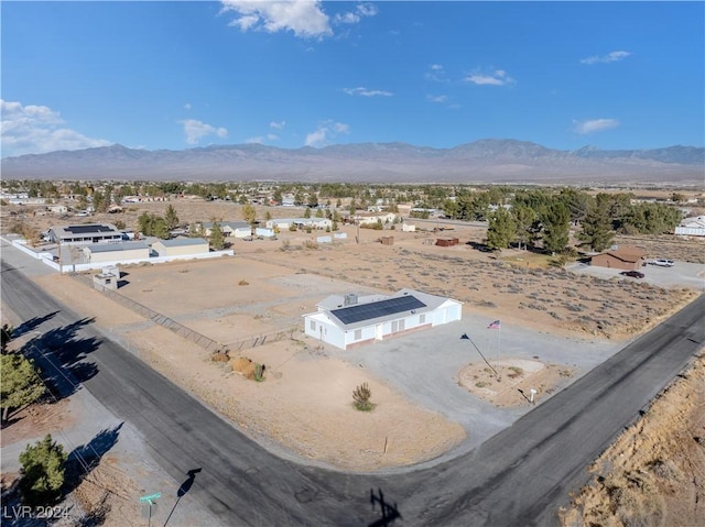 drone / aerial view with a mountain view