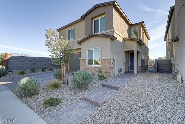 view of front of home featuring a garage