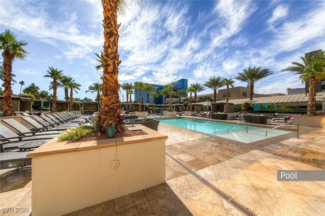 view of pool with a patio