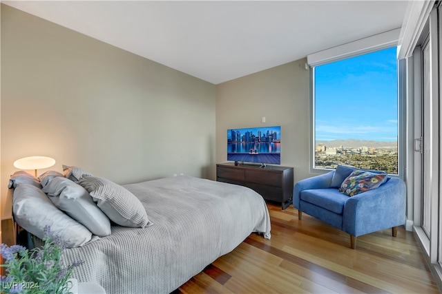 bedroom featuring light hardwood / wood-style flooring