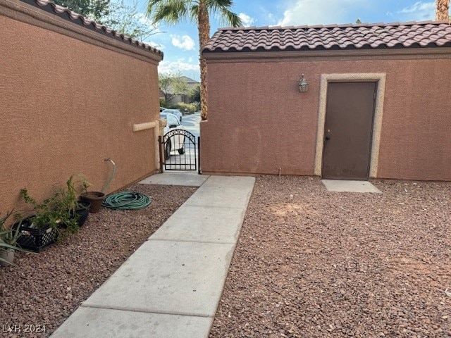 view of doorway to property